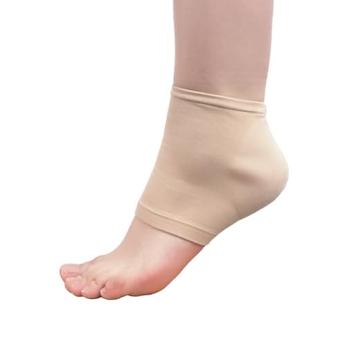 Achilles Tendon Heel Protectors, Compression Gel Socks for Bursitis Tendonitis (Black) — Color