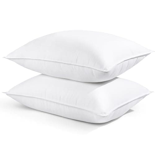 Viewstar King Size Cooling Bed Pillows Set, Hotel Quality for Side, Back, or Stomach Sleepers, White — Double Stitch White