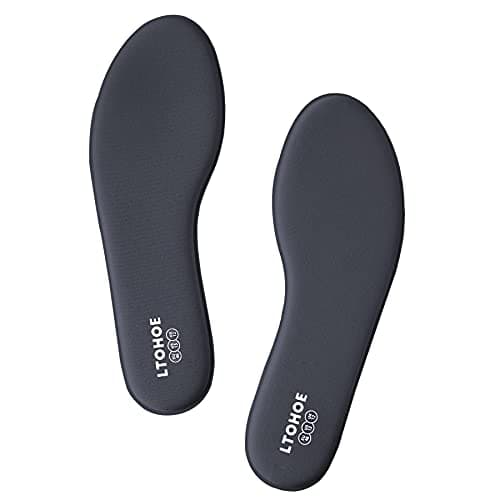 Memory Foam Shoe Insoles for Men's Work, Running & Hiking Boots, US Size 11 — Men Grey-6mm