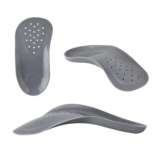 3/4 Arch Support Orthotics Relieve Plantar Fasciitis, Foot Pain (Gray, Men 9-12/Women 11-14)