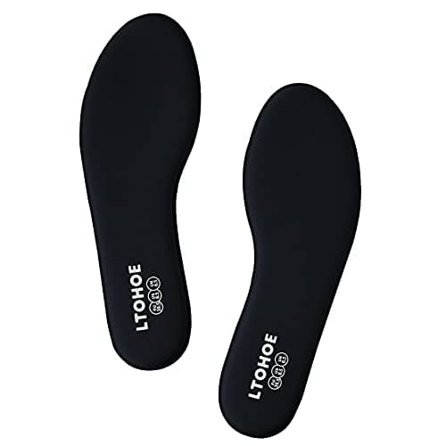 Memory Foam Shoe Insoles for Men's Work, Running & Hiking Boots, US Size 11 — Women Black-6mm