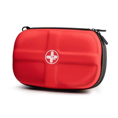 RHINO RESCUE EVA First Aid Kit, Small Waterproof Portable Emergency Hiking Kit (Red)