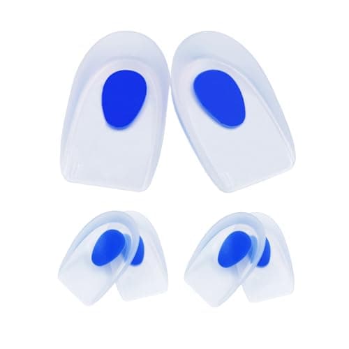 4 Pack Gel Heel Cups for Men's & Women's Sport Traction Shock Absorption