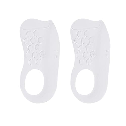 High Arch Supports Orthotics Shoe Insoles, Relieve Foot Pain & Over-Pronation(S/M/L)-bkM — White