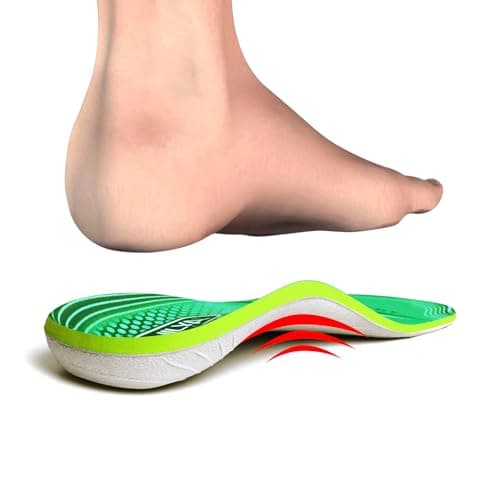 High-Arch Support Inserts for Plantar Fasciitis Relief & Metatarsal Pain, 260mm Size 7