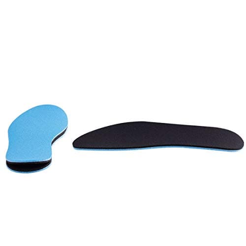 Super-Soft, Sweat-Absorbent 2-Packs Double-Colored Foam Insoles Fit Any Shoes (Blue/Black)