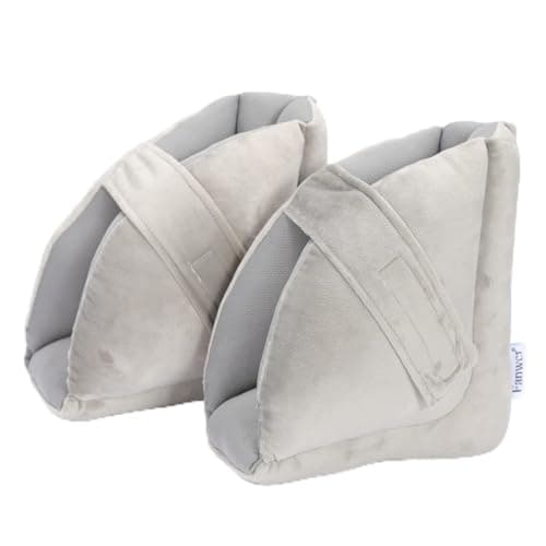 Fanwer Heel Protectors for Pressure Sores - Bedsores Relief, 2 Pcs, Gray