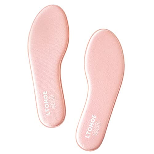 Memory Foam Shoe Insoles for Men's Work, Running & Hiking Boots, US Size 11 — Women Pink-8mm