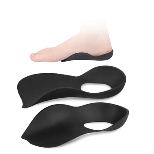High Arch Supports Orthotics Shoe Insoles, Relieve Foot Pain & Over-Pronation(S/M/L)-bkM