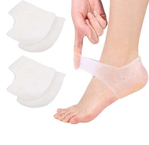 Gel Heel Protectors for Heel Pain Relief - 2 Pairs for Men and Women