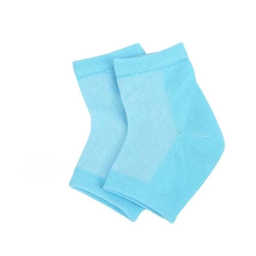RooRuns Comfortable 2Pcs Gel Compression Sleeve for Haglund's Bump, Achilles Tendonitis & Bursitis Protection - One Size — Blue