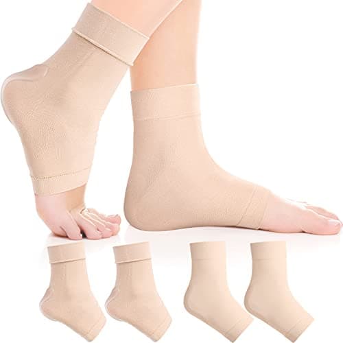 Eurzom Light Brown Compression Gel Heel Sleeve for Achilles Tendonitis
