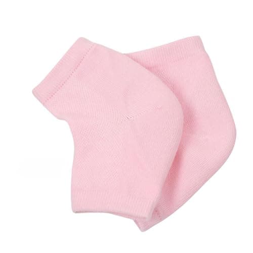 RooRuns Comfortable 2Pcs Gel Compression Sleeve for Haglund's Bump, Achilles Tendonitis & Bursitis Protection - One Size — Pink