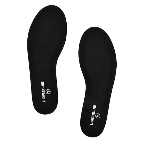 Memory Foam Insoles for Men - Comfort and Pain Relief for Work Boots, Running Shoes, and Sneakers — Women Black