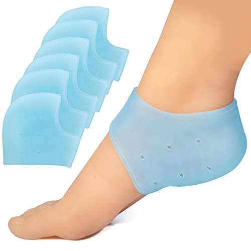 Sumiwish 6 PCS Thick Heel Cushions for Pain Relief, Plantar Fasciitis & Heel Spurs — White