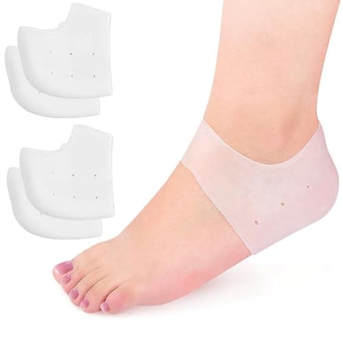 Gel Heel Cups for Men & Women, Breathable Heel Protectors for Foot Conditions