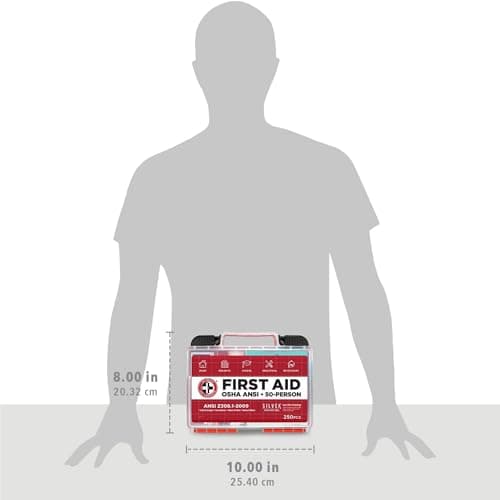 OSHA/ANSI First Aid Kit 50 Person, 250 Pieces - Home, Business, School, Industrial, Restaurants