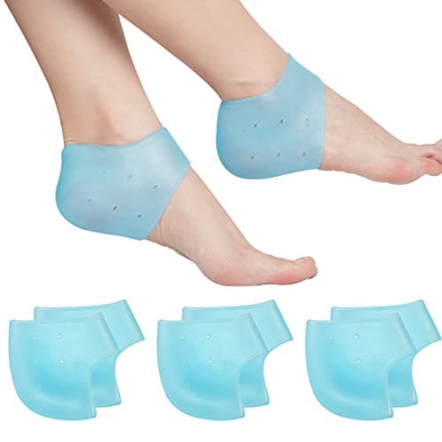 Gel Heel Cups - Plantar Fasciitis Inserts for Heel Pain (3 Pairs, FSA or HSA Eligible) — Blue(3 Pairs)