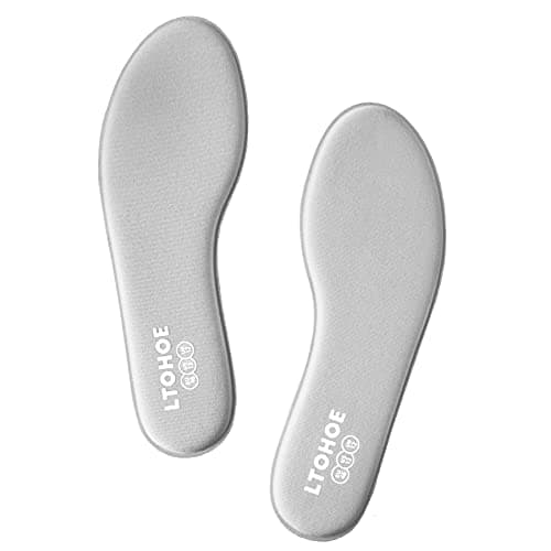 Memory Foam Shoe Insoles for Men's Work, Running & Hiking Boots, US Size 11 — Men Grey-8mm
