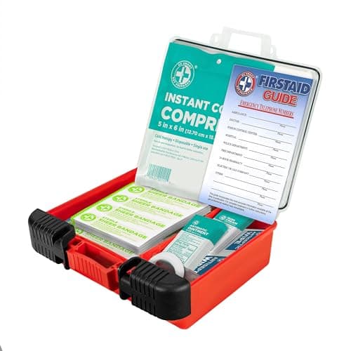 Smart 10-Person OSHA/ANSI First Aid Kit - 100 Pieces for Home, Business, School, Industrial & Restaurants