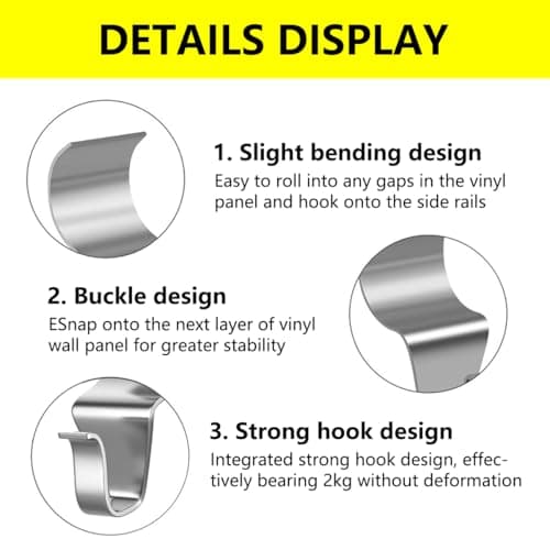 Heavy Duty Stainless Steel Vinyl Siding Hooks for Outdoor Decor (10 Pack)
