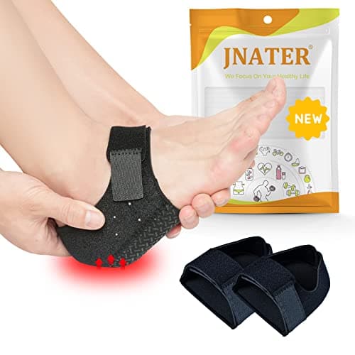 Plantar Fasciitis Heel Cups, Black L Size Relief Protectors — Black, Non Slip