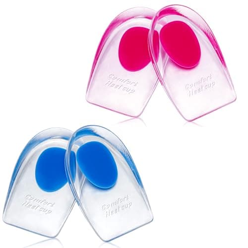 Silicone Heel Pads for Heel Pain Relief (4 Pairs, Small/Medium) for Men and Women — Small/Medium-2Pairs