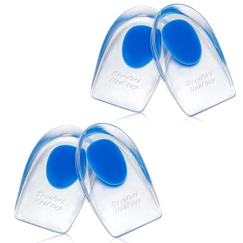 Silicone Heel Pads for Heel Pain Relief (4 Pairs, Small/Medium) for Men and Women — Large-2Pairs