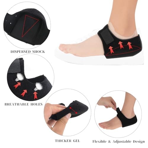 Heel Pain Relief Gel Cushions for Women, Size 5-8