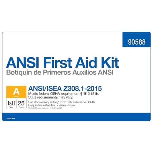 ANSI A2015 OSHA Compliant First Aid Kit - 25-Person Emergency Kit
