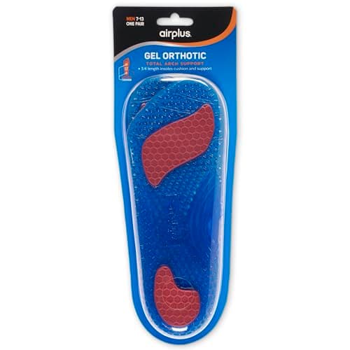 Airplus Gel Orthotics for Men and Women, Fits Any Shoe, Supports Heel, Arch & Ball
