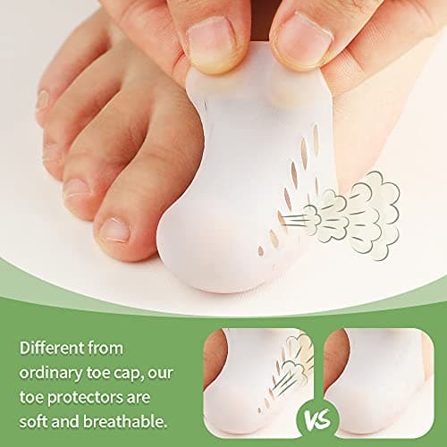 16 PCS Silicone Toe Protectors for Pain Relief from Corns, Blisters, and Ingrown Toenails