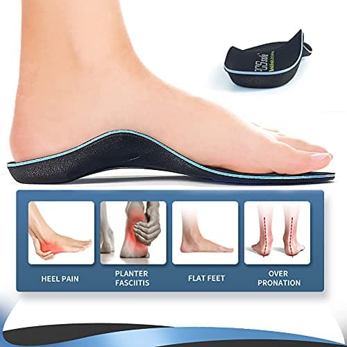 PCSsole High Arch Support Gel Insoles for Flat Feet, Plantar Fasciitis, Heel Pain, Metatarsalgia, Over Pronation