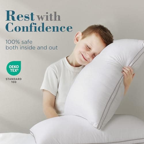 Viewstar King Size Cooling Bed Pillows Set, Hotel Quality for Side, Back, or Stomach Sleepers, White