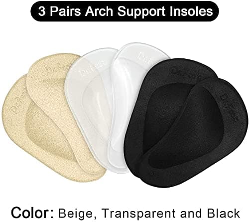 Dr. Foot's Arch Support Shoe Inserts for Flat Feet and Plantar Fasciitis Pain Relief