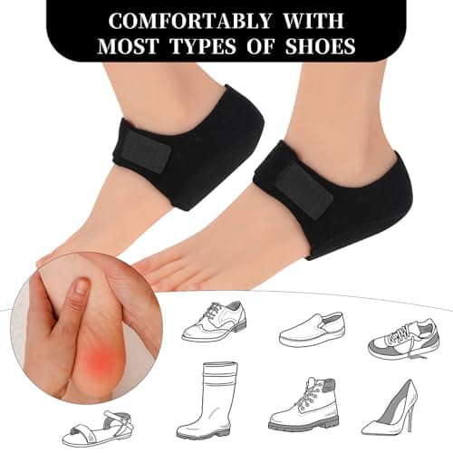 Heel Pain Relief Gel Cushions for Women, Size 5-8