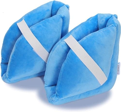 Fanwer Heel Protectors for Pressure Sores - Bedsores Relief, 2 Pcs, Gray — Blue