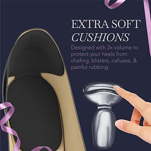 Ballotte Soft Silicone Heel Protectors, Alleviates Slipping & Discomfort (8-Pack Multicolor)