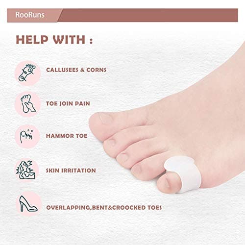 White Gel Toe Separators for Women with Overlapping Toes and Bunions