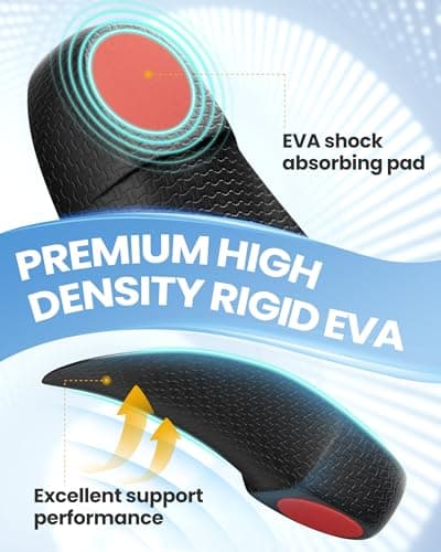 High Arch Support Insoles for Plantar Fasciitis, Flat Feet, Over-Pronation,XL