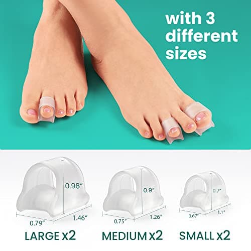 Hammertoe Corrector for Women and Men - Toe Straightener for Curled Toes, Broken Toe, Bunion - 3 Sizes Available