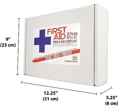 ANSI 2021 Class B First Aid Kit Refill, 50 Person, 208 Pieces