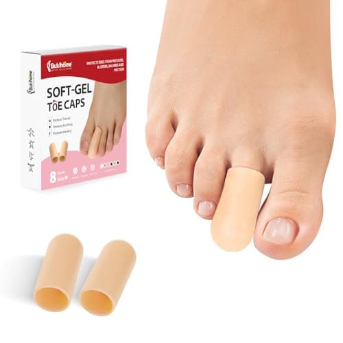 Gel Toe Caps: Toe Protectors for Women and Men - Cushions and Protects Toes — Beige