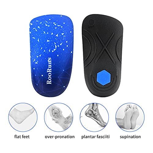 Orthotic Inserts for High Arches & Foot Pain Relief - Size S (Men 5-6 / Women 6-7)
