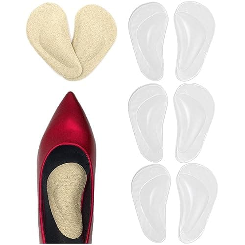 FLORNO Arch Support Shoe Insoles for Flat Feet & Plantar Fasciitis - Unisex, 4 Pairs