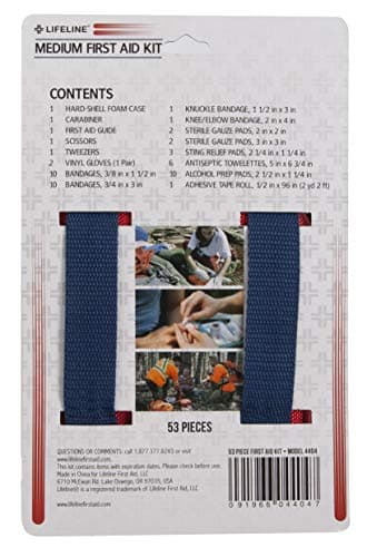 LIFELINE 53-Piece First Aid Kit - Compact for Camping, Hiking & More