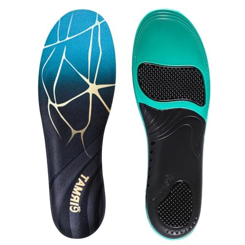 High Arch Support Insoles for Men and Women - Absorb Shock for Flat Feet (XL) 220+ lbs — Blue