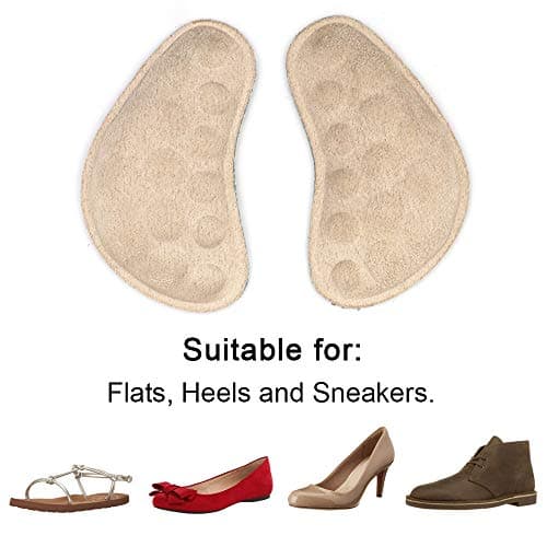 Dr. Foot's Supination & Over-Pronation Corrective Inserts, Medial & Lateral Wedges for Foot & Knee Pain (3 Pairs, Beige)