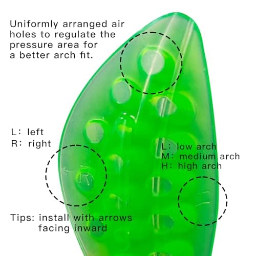 Adjustable Arch Support Insoles for Plantar Fasciitis, 4 Pairs Replacement Inserts, Left and Right Feet, All Day Orthoti