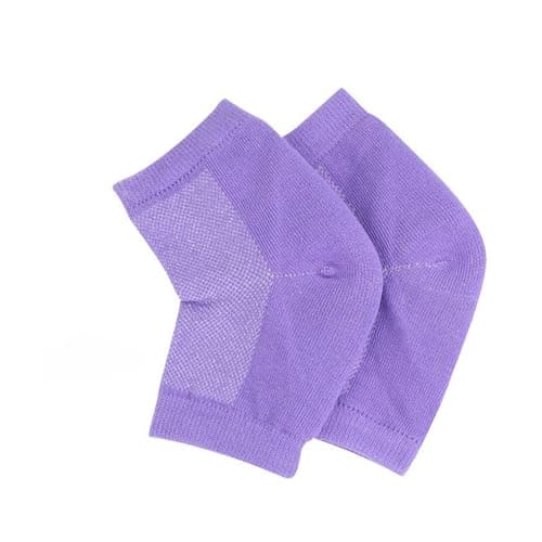 RooRuns Comfortable 2Pcs Gel Compression Sleeve for Haglund's Bump, Achilles Tendonitis & Bursitis Protection - One Size — Purple